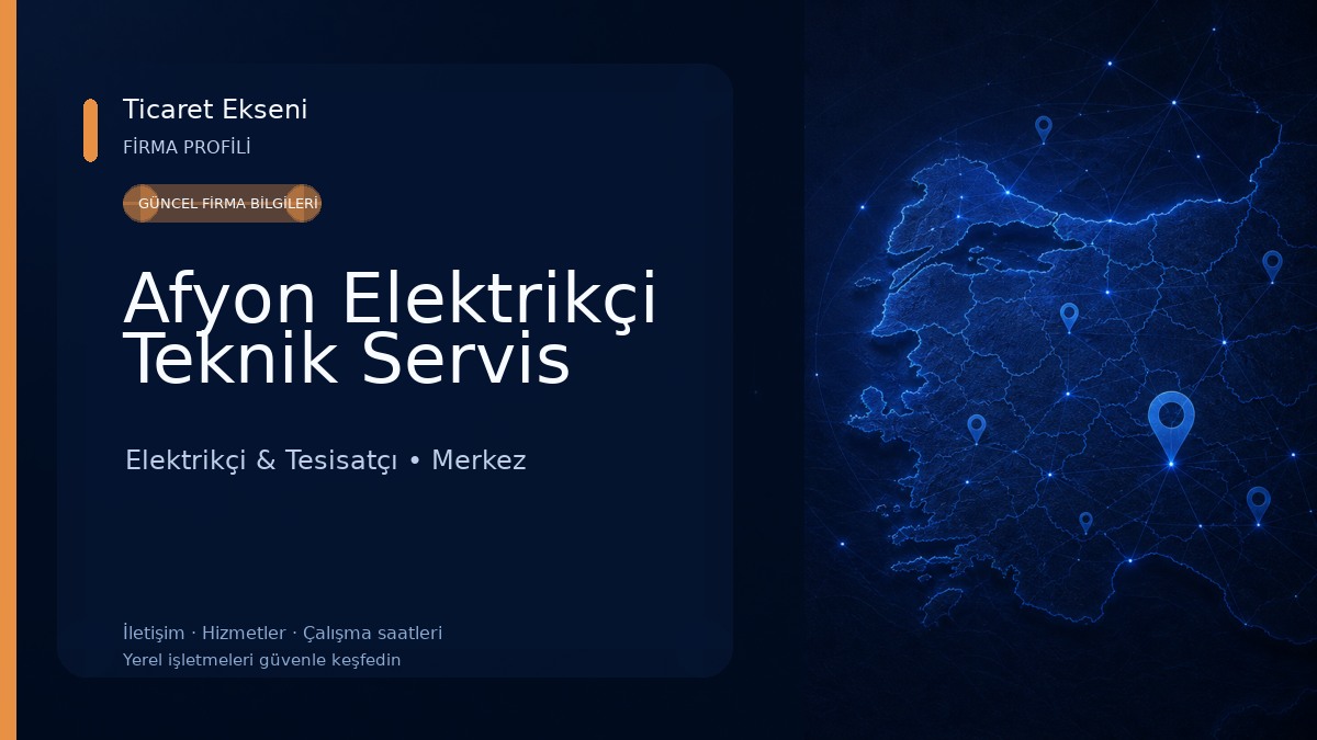 Afyon Elektrikçi Teknik Servis Elektrikçi & Tesisatçı