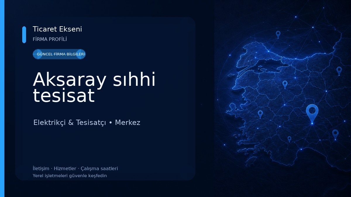 Aksaray sıhhi tesisat Elektrikçi & Tesisatçı