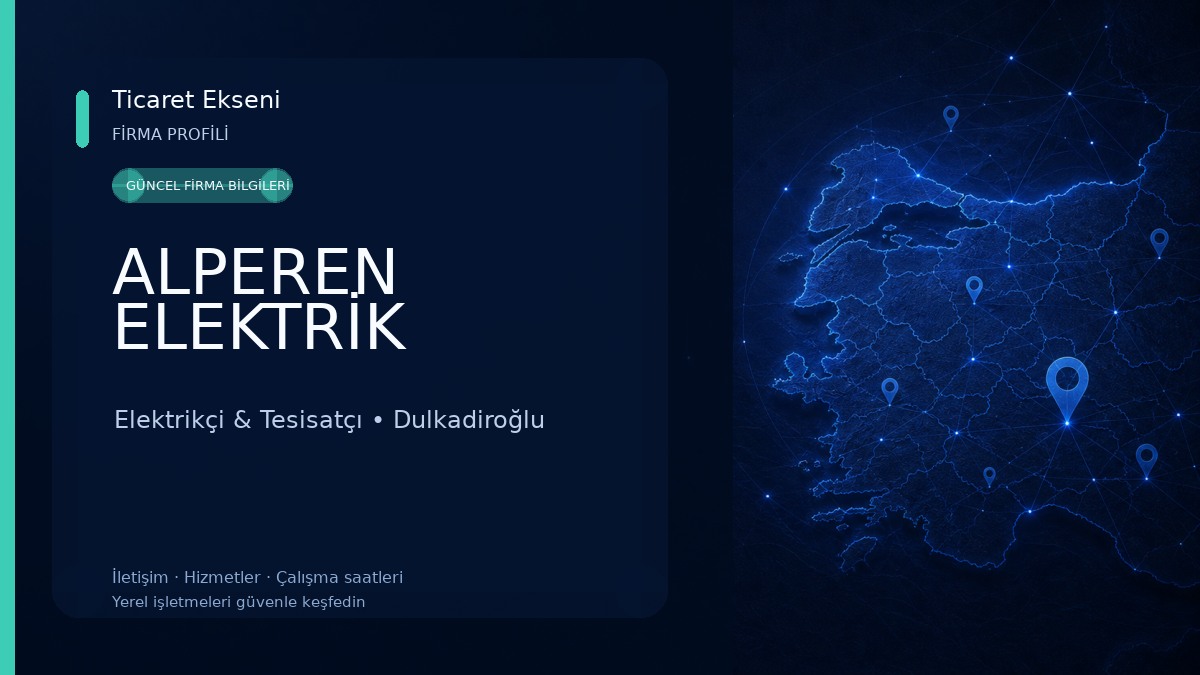 ALPEREN ELEKTRİK Elektrikçi & Tesisatçı