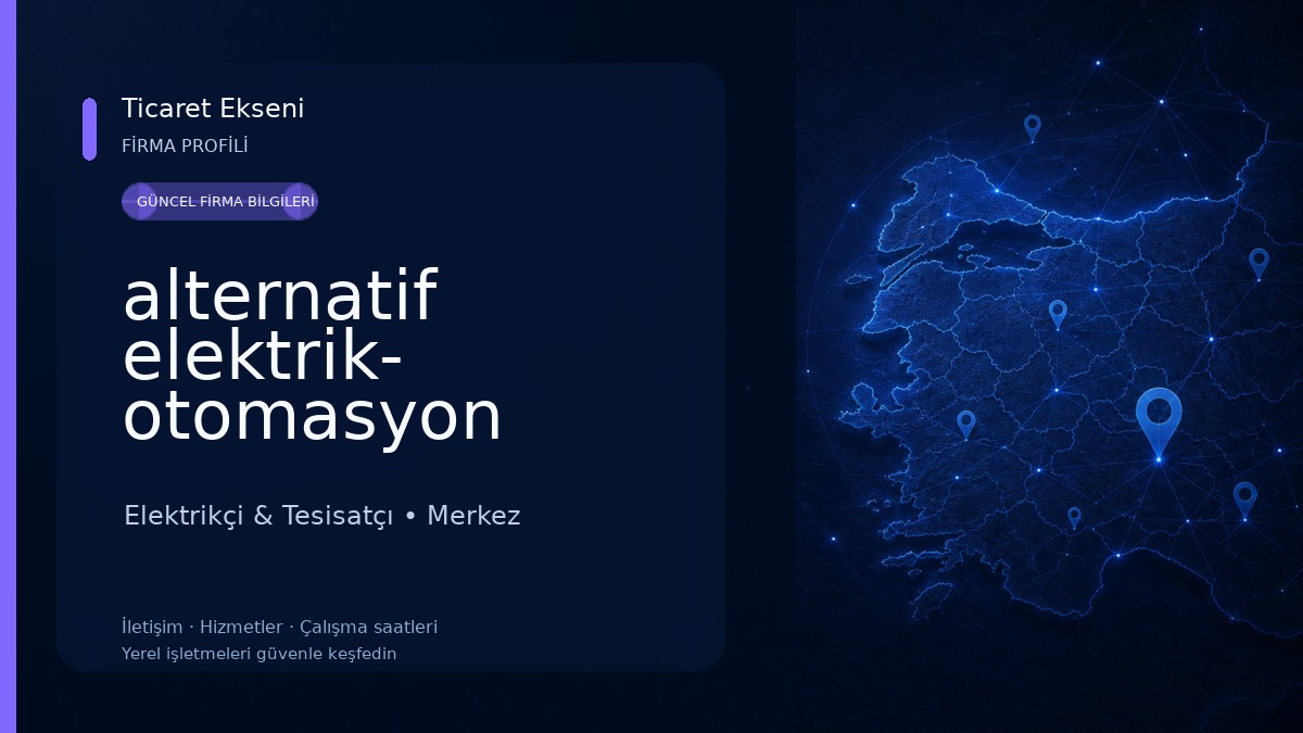alternatif elektrik- otomasyon Elektrikçi & Tesisatçı