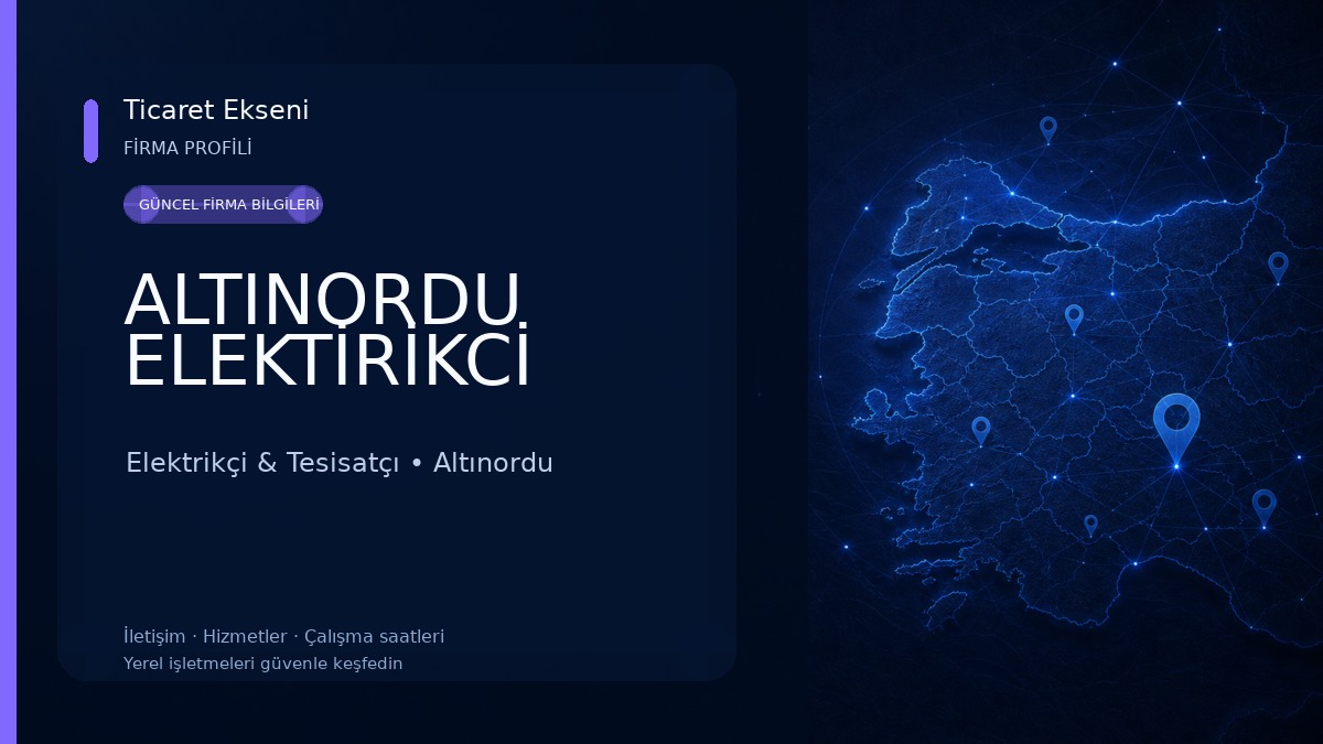 ALTINORDU ELEKTİRİKCİ Elektrikçi & Tesisatçı