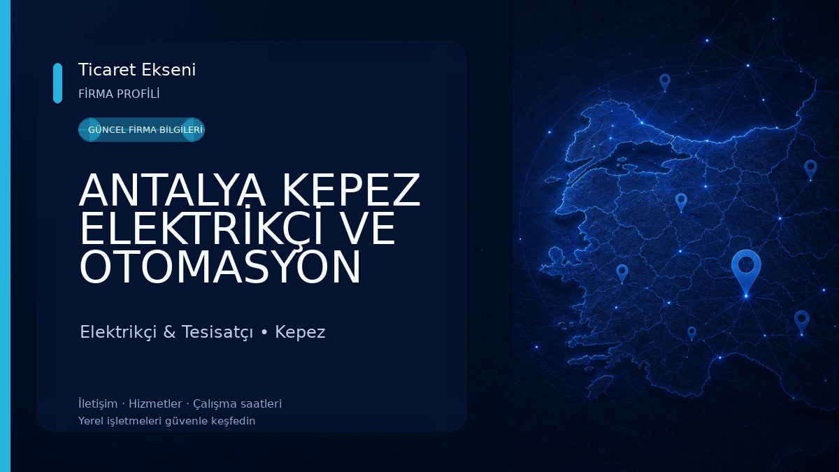 ANTALYA KEPEZ ELEKTRİKÇİ VE OTOMASYON SİSTEMLERİ HASCAN MOBİL ELEKTRİKÇİ