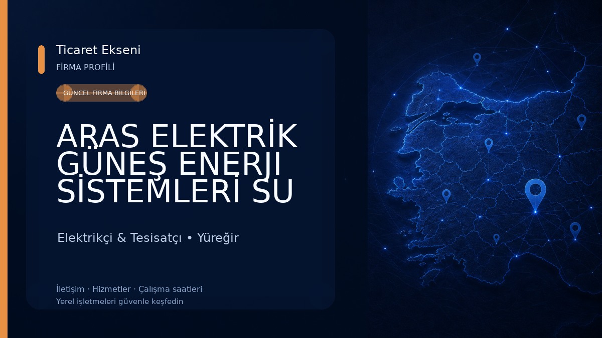 ARAS ELEKTRİK GÜNEŞ ENERJI SİSTEMLERİ SU TESİSAT Elektrikçi & Tesisatçı