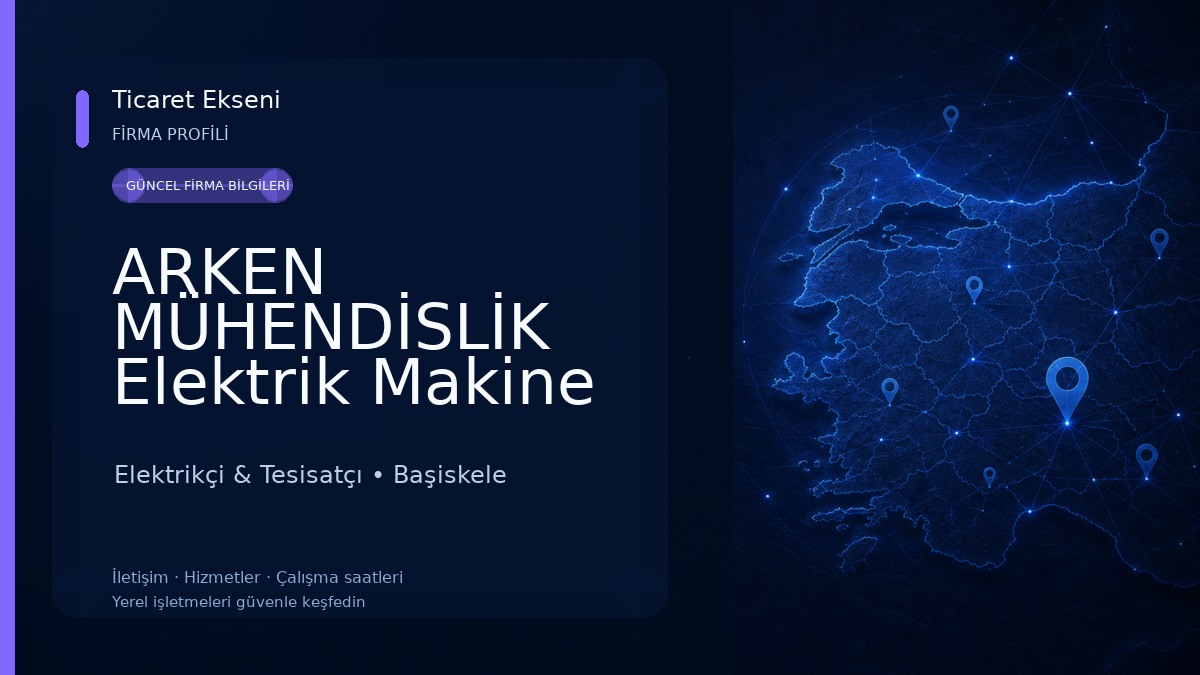 ARKEN MÜHENDİSLİK Elektrik Makine San. ve Tic. Ltd. Şti. Elektrikçi & Tesisatçı