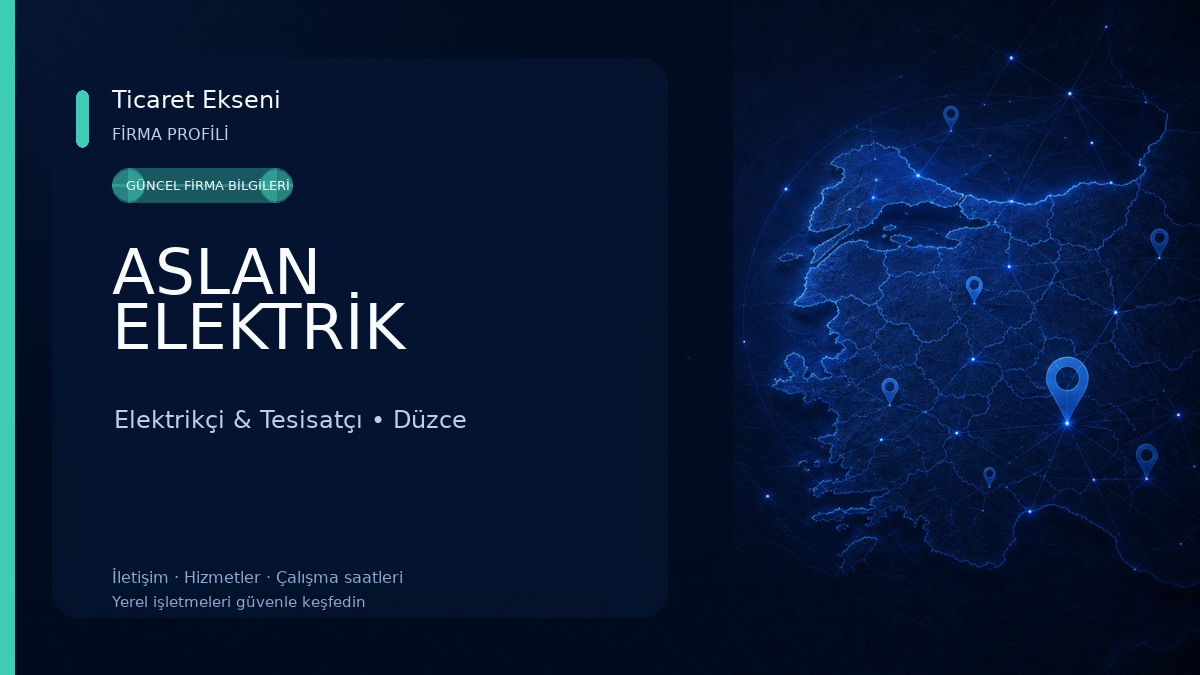 ASLAN ELEKTRİK Elektrikçi & Tesisatçı