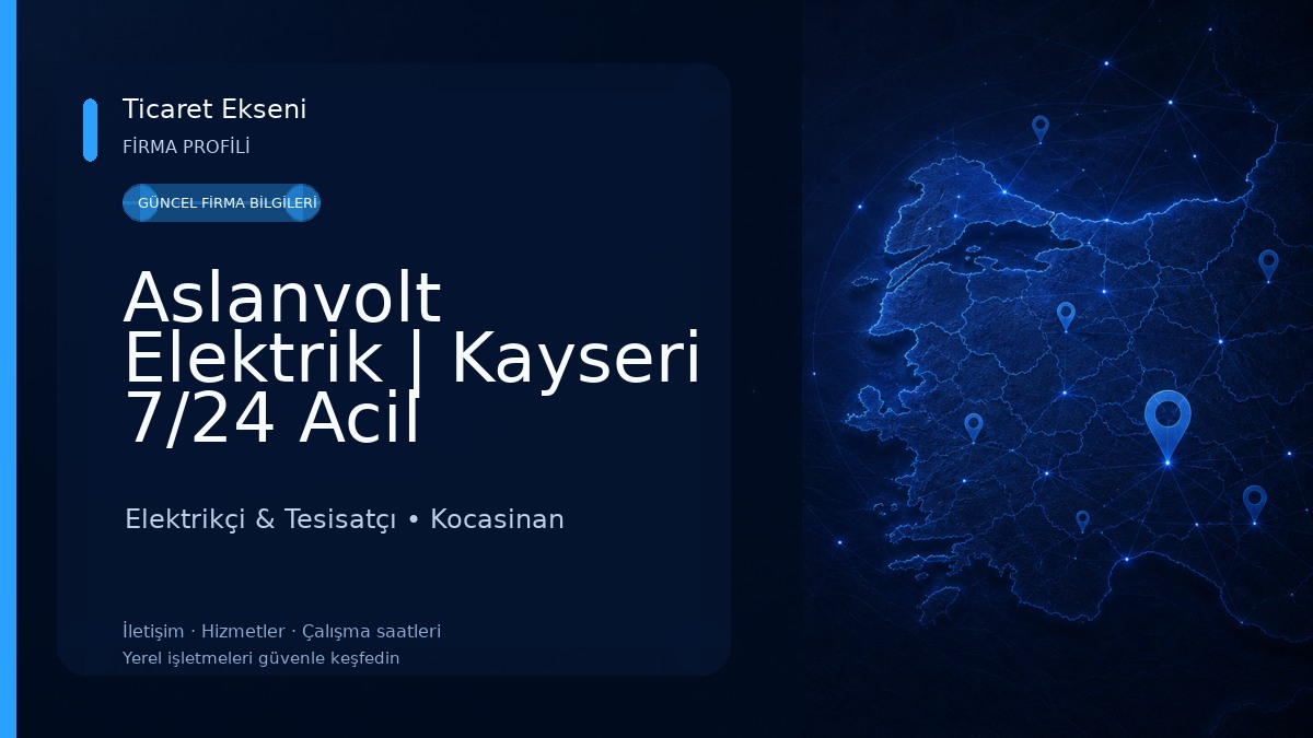 Aslanvolt Elektrik | Kayseri 7/24 Acil Elektrikçi Elektrikçi & Tesisatçı