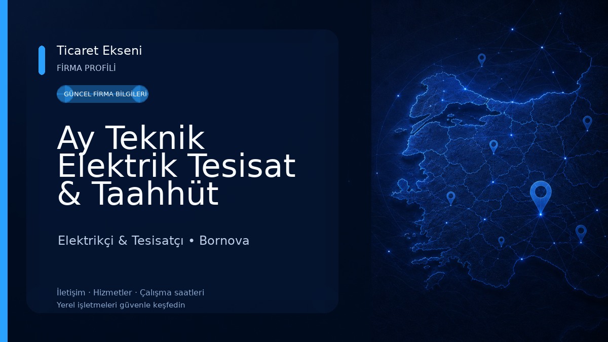 Ay Teknik Elektrik Tesisat & Taahhüt Elektrikçi & Tesisatçı