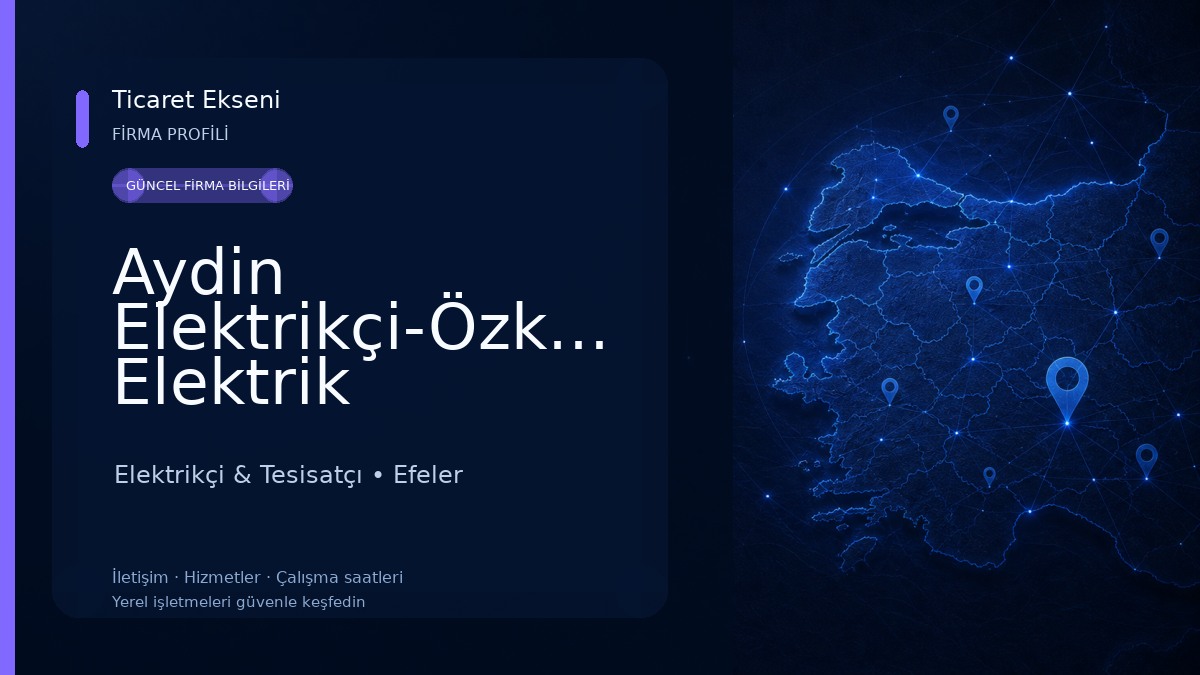 Aydin Elektrikçi-Özkale Elektrik Elektrikçi & Tesisatçı