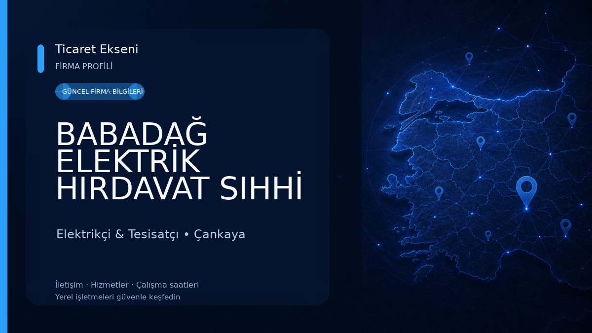 BABADAĞ ELEKTRİK HIRDAVAT SIHHİ TESİSAT Elektrikçi & Tesisatçı