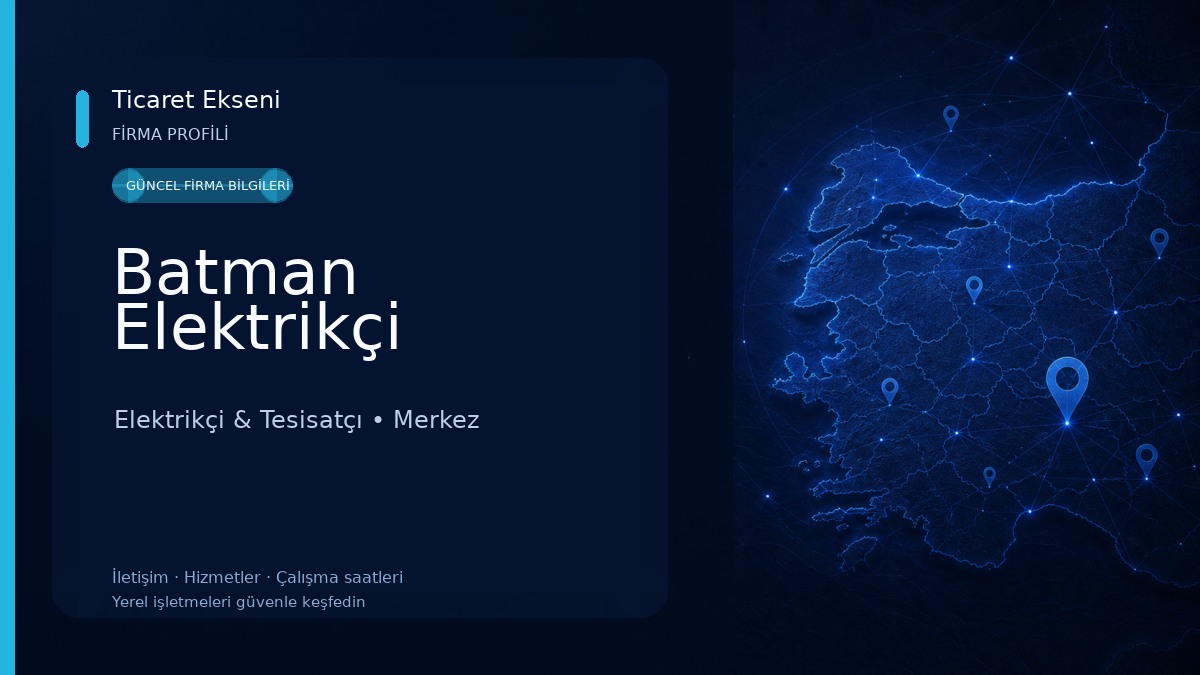 Batman Elektrikçi Elektrikçi & Tesisatçı