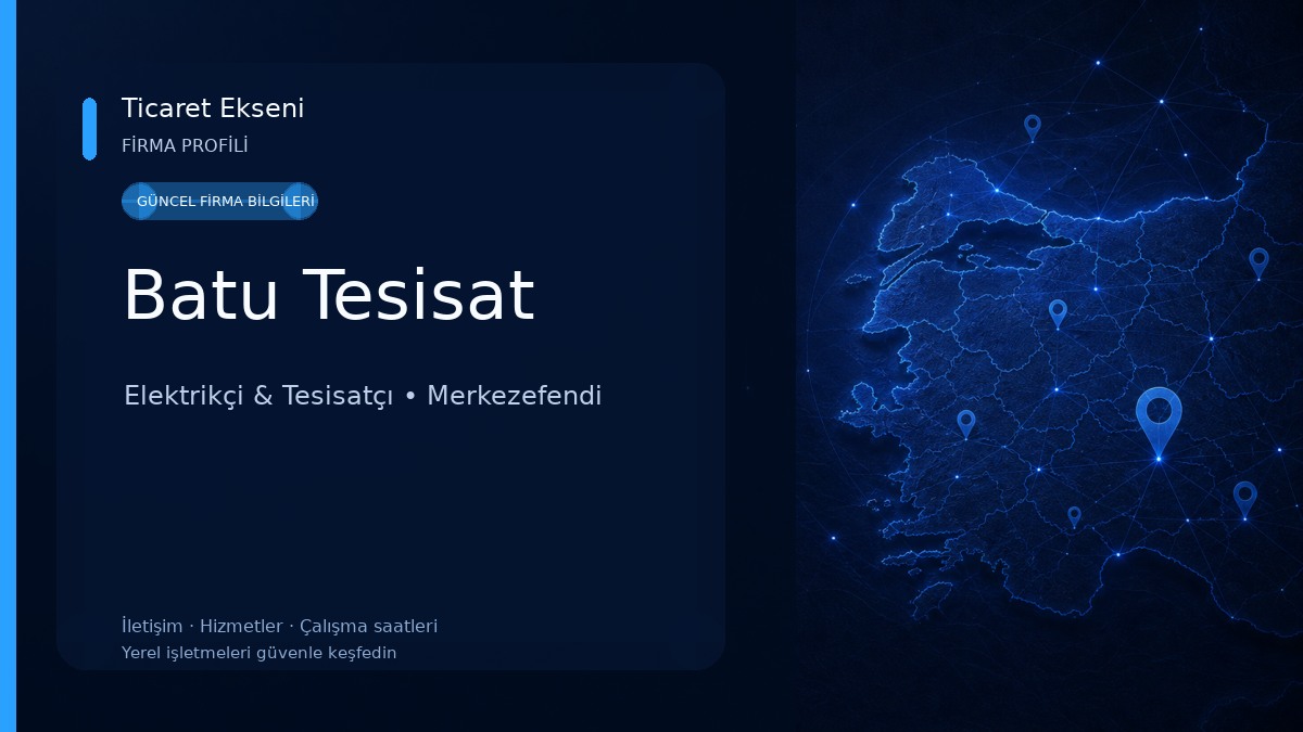 Batu Tesisat Elektrikçi & Tesisatçı