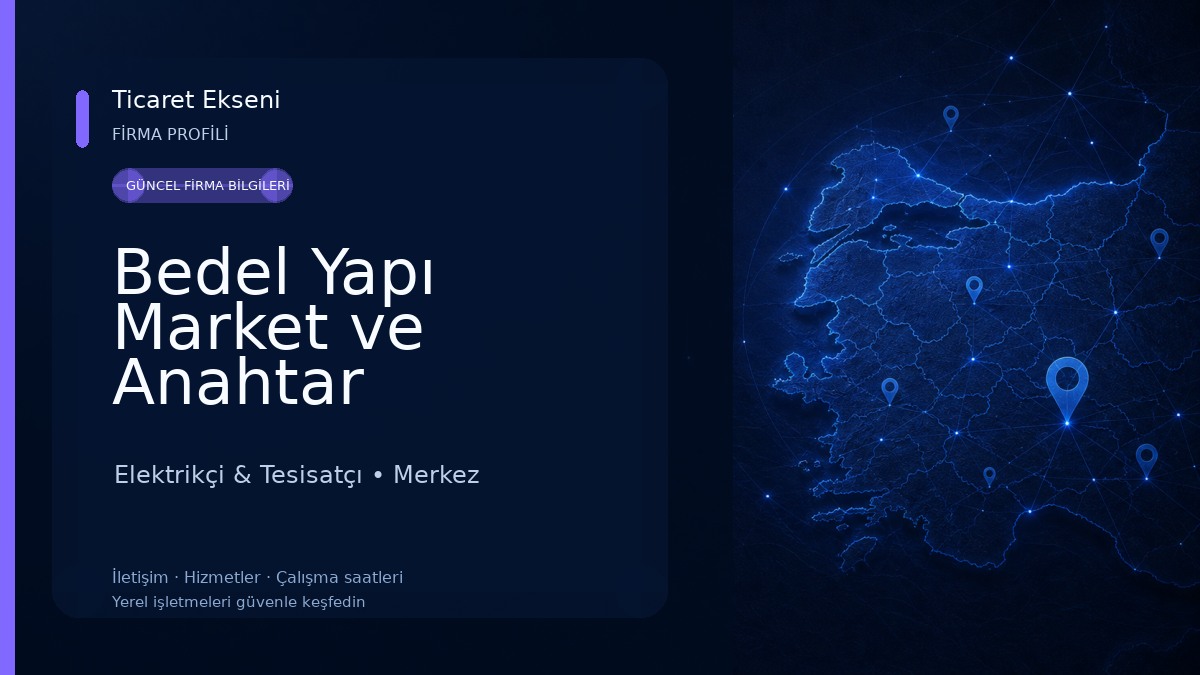 Bedel Yapı Market ve Anahtar Kopyalama Merkezi / Bina Güçlendirme (yıkım, kimyasal dübel epoksi ve frp) 