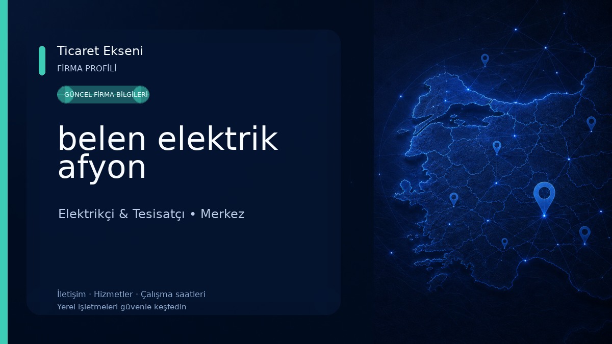 belen elektrik afyon Elektrikçi & Tesisatçı