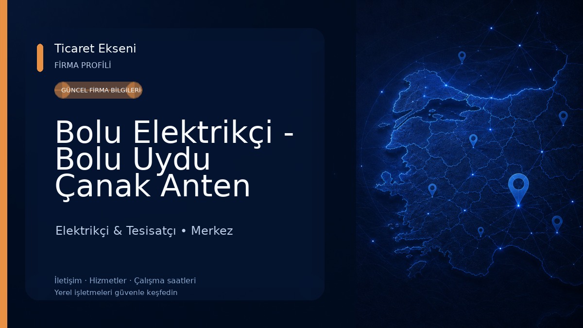 Bolu Elektrikçi - Bolu Uydu Çanak Anten Servisi TV Montaj Elektrikçi & Tesisatçı