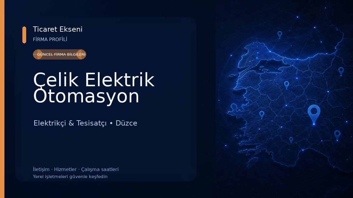 Çelik Elektrik Otomasyon Elektrikçi & Tesisatçı