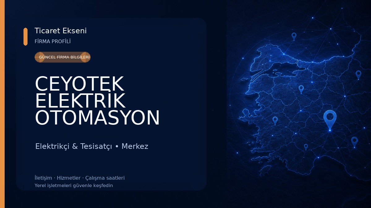 CEYOTEK ELEKTRİK OTOMASYON MÜHENDİSLİK Elektrikçi & Tesisatçı