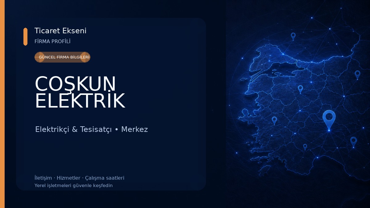 COŞKUN ELEKTRİK Elektrikçi & Tesisatçı