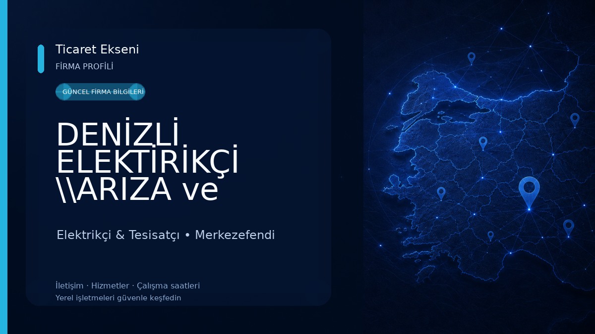 DENİZLİ ELEKTİRİKÇİ \\ARIZA ve TESİSAT USTASI Elektrikçi & Tesisatçı