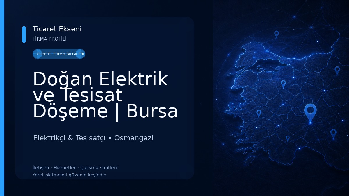 Doğan Elektrik ve Tesisat Döşeme | Bursa Elektrik