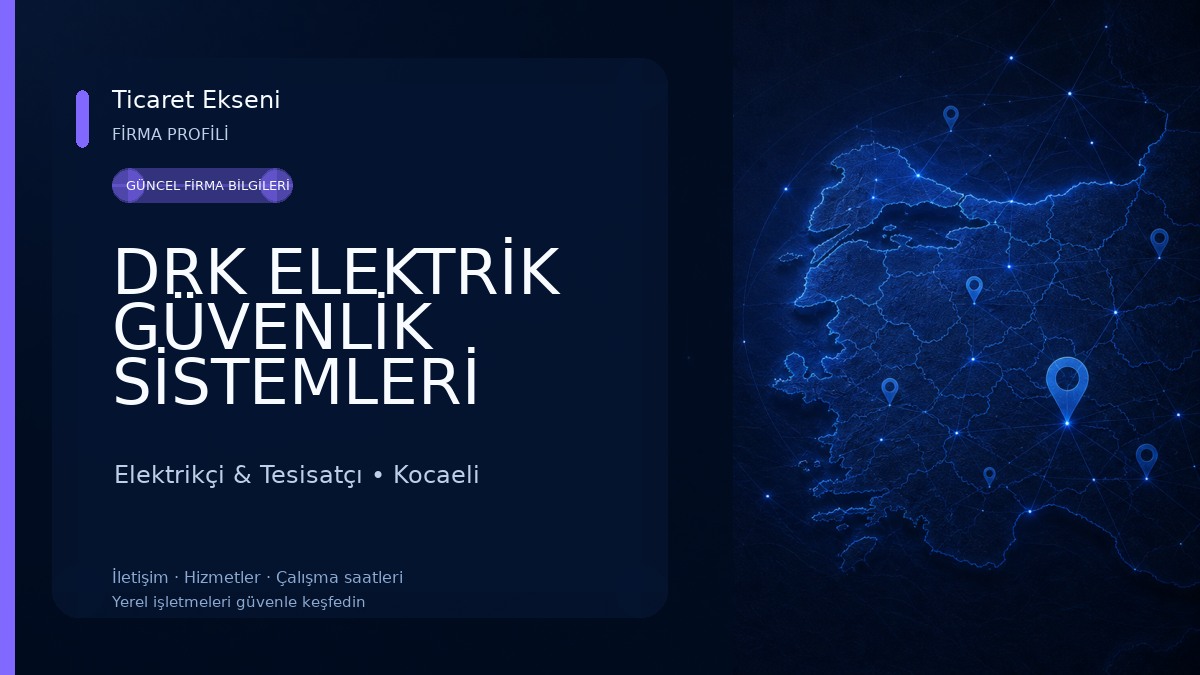 DRK ELEKTRİK GÜVENLİK SİSTEMLERİ Elektrikçi & Tesisatçı
