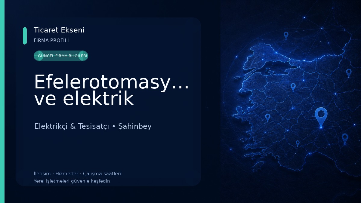 Efelerotomasyon ve elektrik Elektrikçi & Tesisatçı