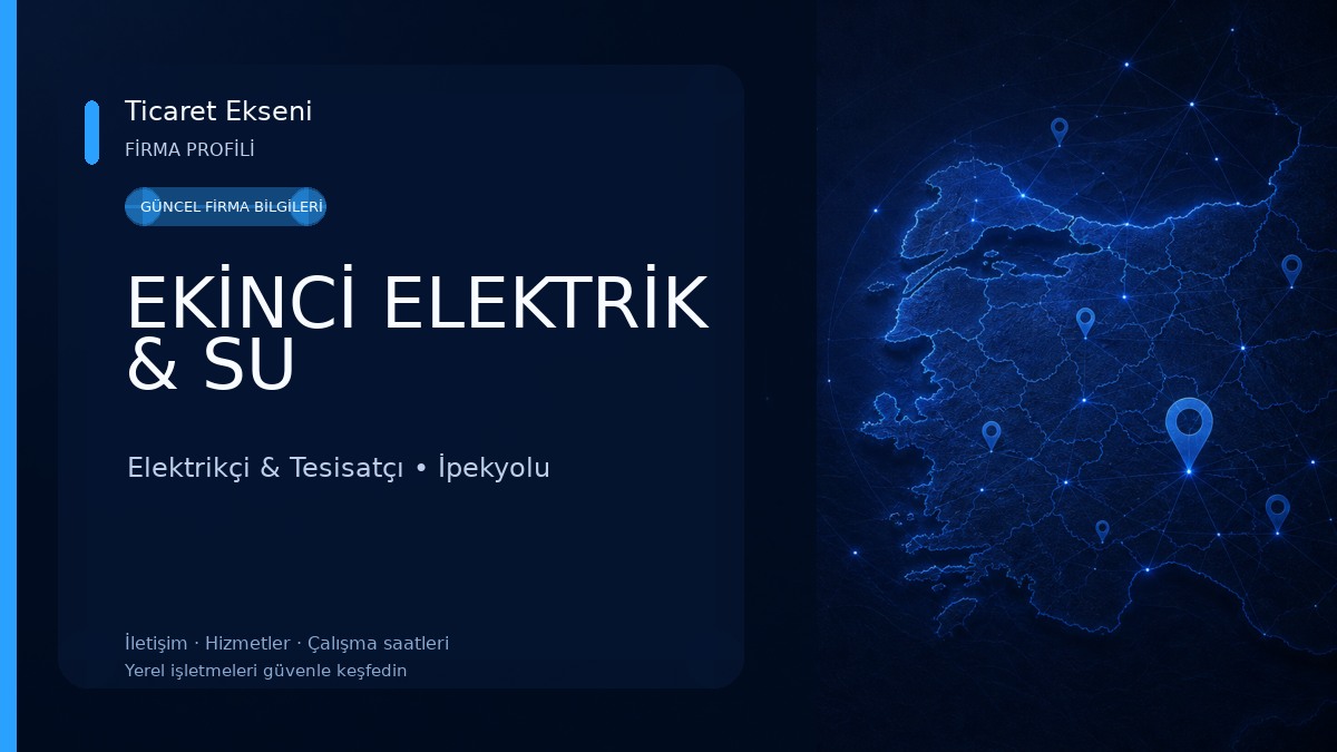 EKİNCİ ELEKTRİK & SU Elektrikçi & Tesisatçı