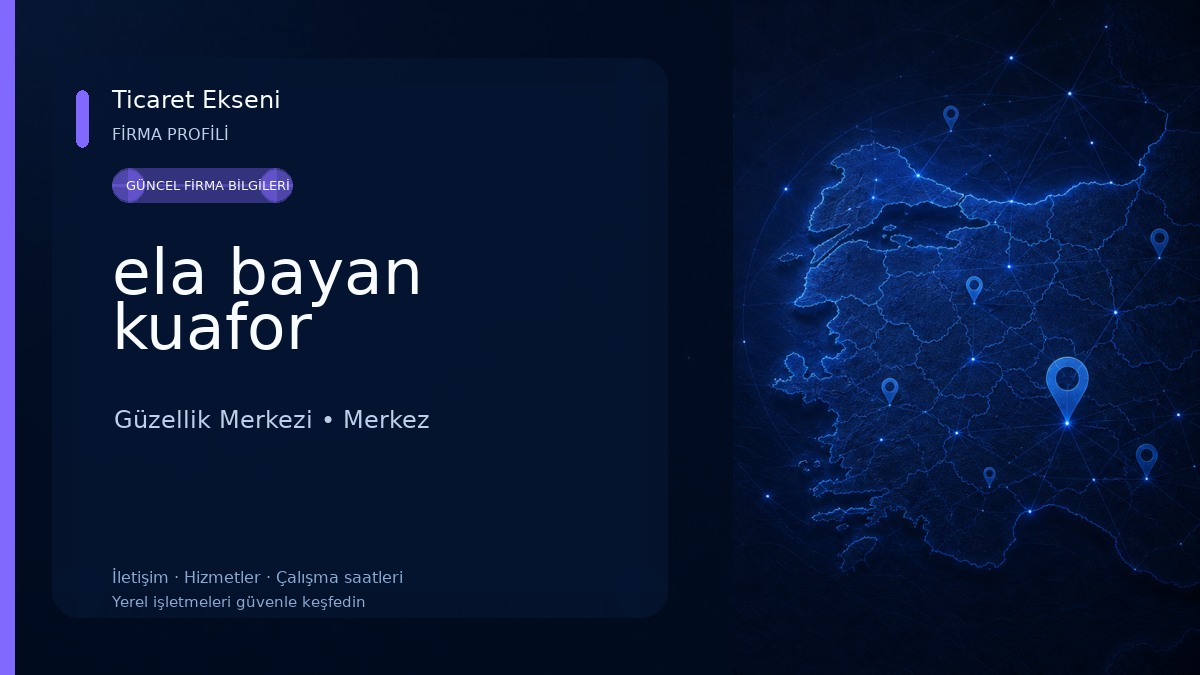 ela bayan kuafor Güzellik Merkezi