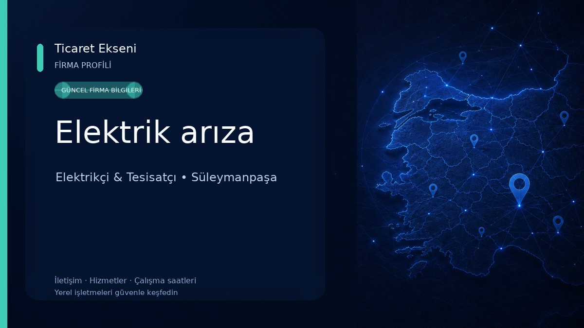 Elektrik arıza Elektrikçi & Tesisatçı