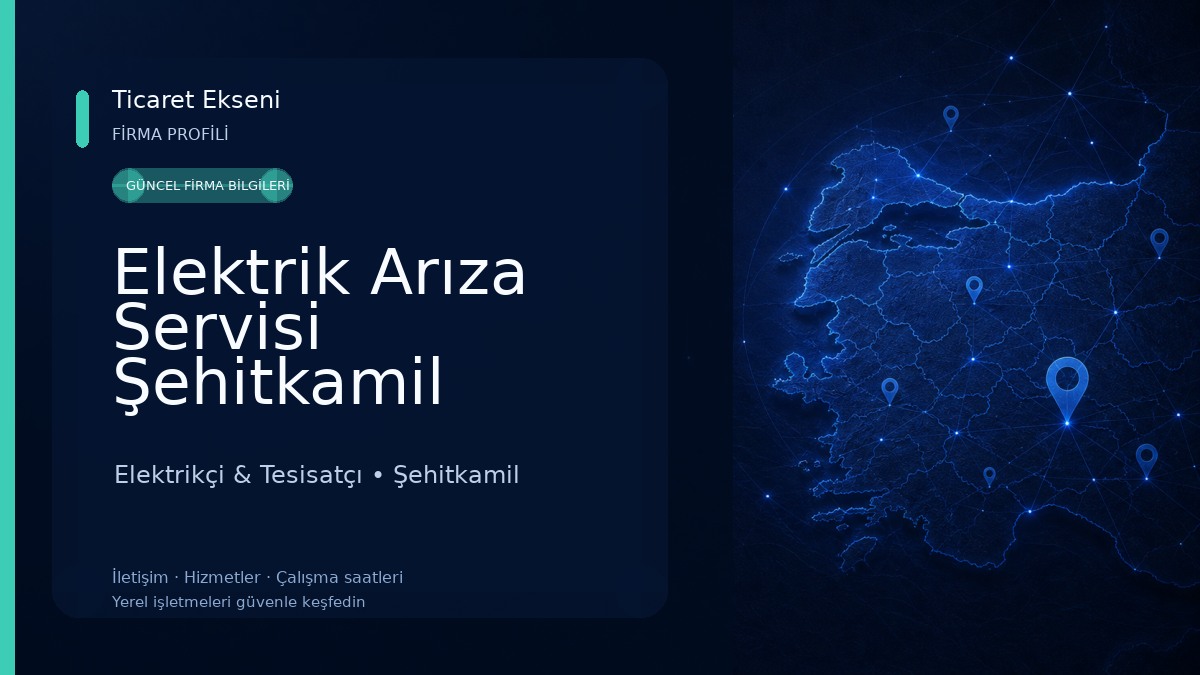 Elektrik Arıza Servisi Şehitkamil Elektrikçi Elektrikçi & Tesisatçı