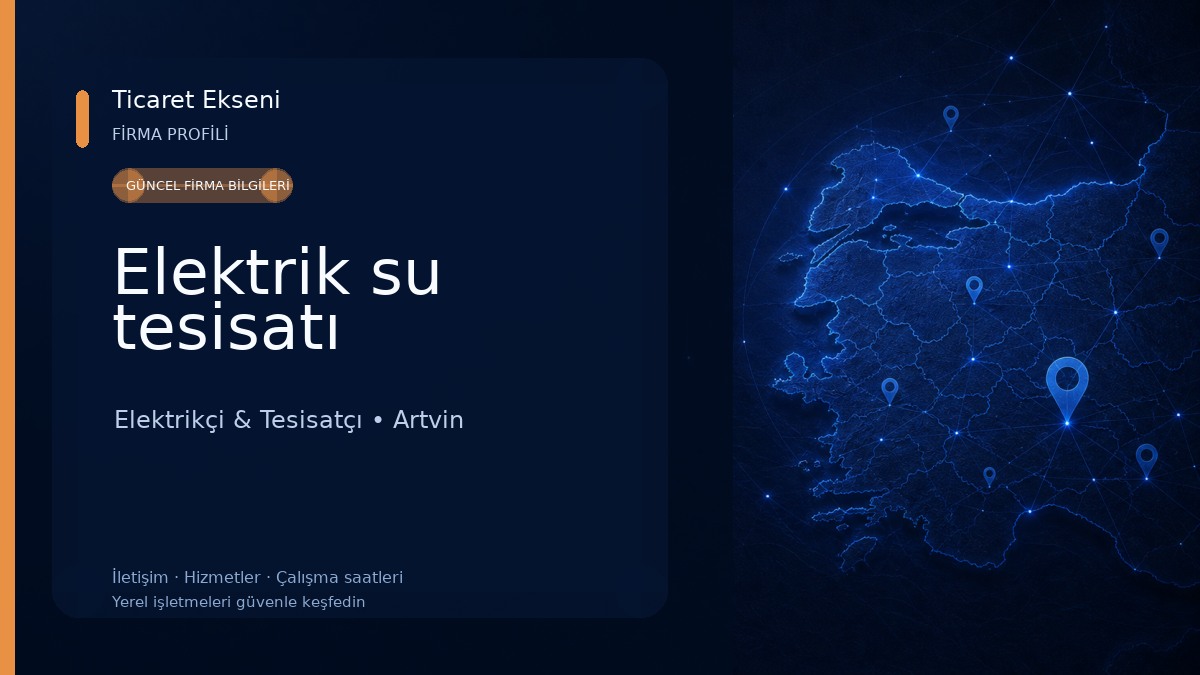 Elektrik su tesisatı 