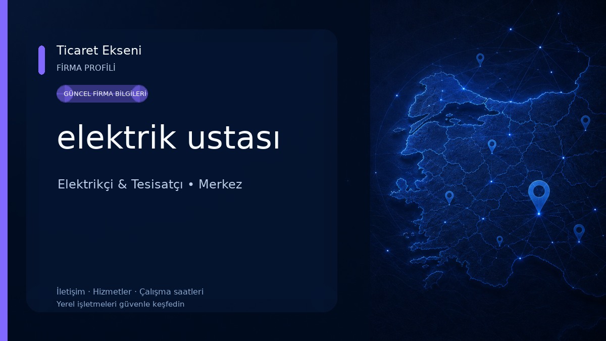 elektrik ustası Elektrikçi & Tesisatçı