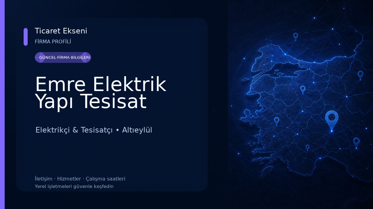 Emre Elektrik Yapı Tesisat Elektrikçi & Tesisatçı