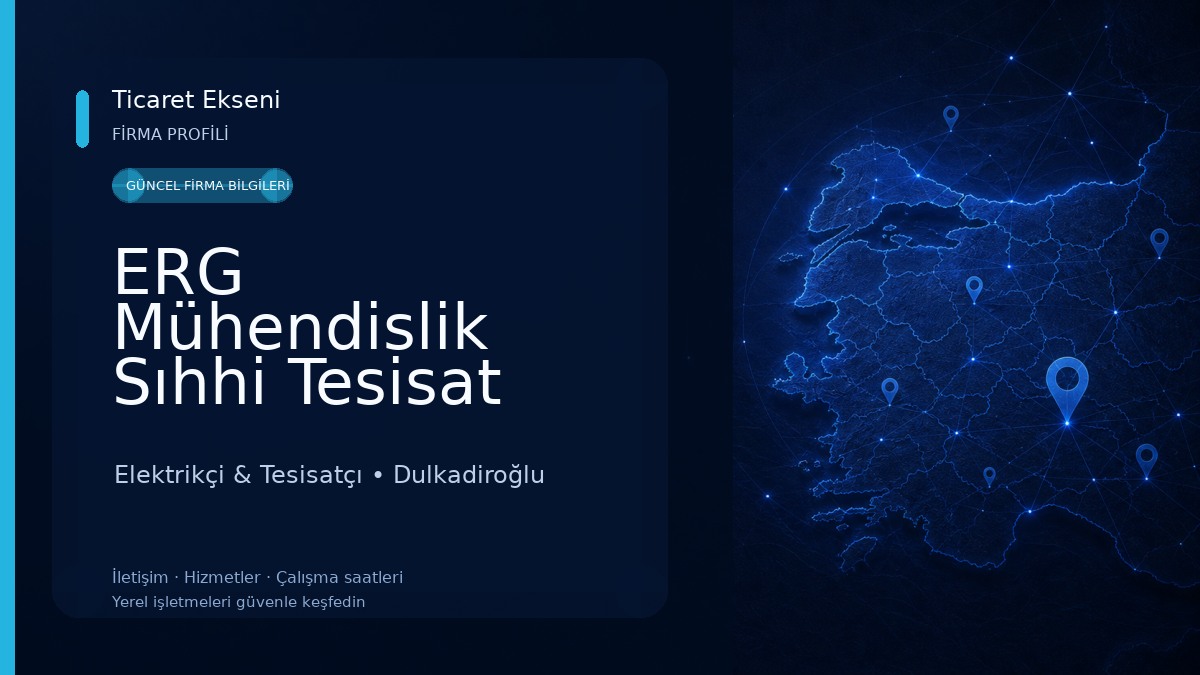 ERG Mühendislik Sıhhi Tesisat Doğalgaz Isı Sis. İnş. San.ve Tic.Ltd.Şti. Elektrikçi & Tesisatçı