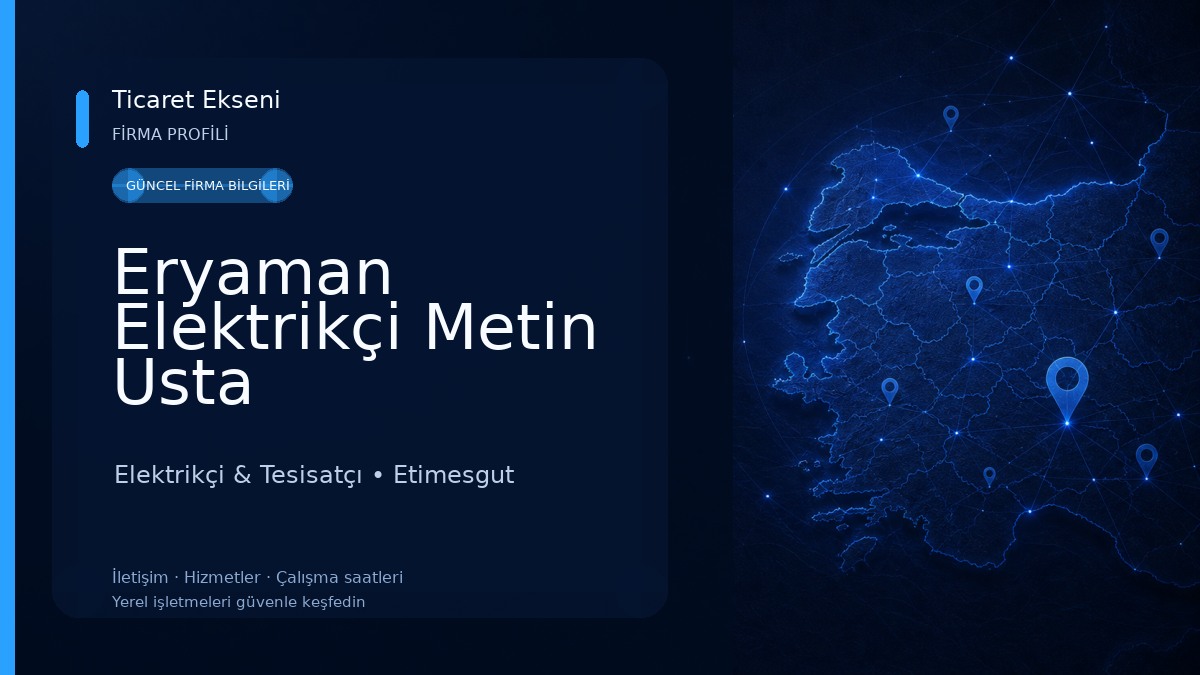 Eryaman Elektrikçi Metin Usta Elektrikçi & Tesisatçı
