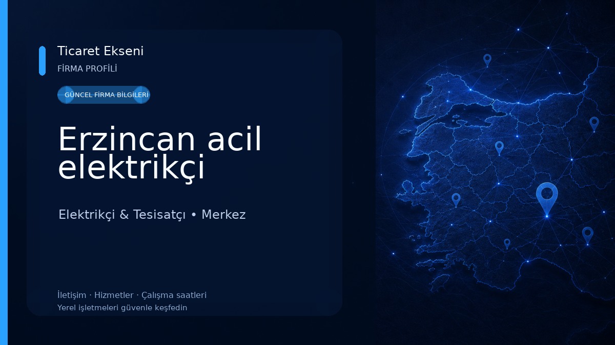 Erzincan acil elektrikçi Elektrikçi & Tesisatçı