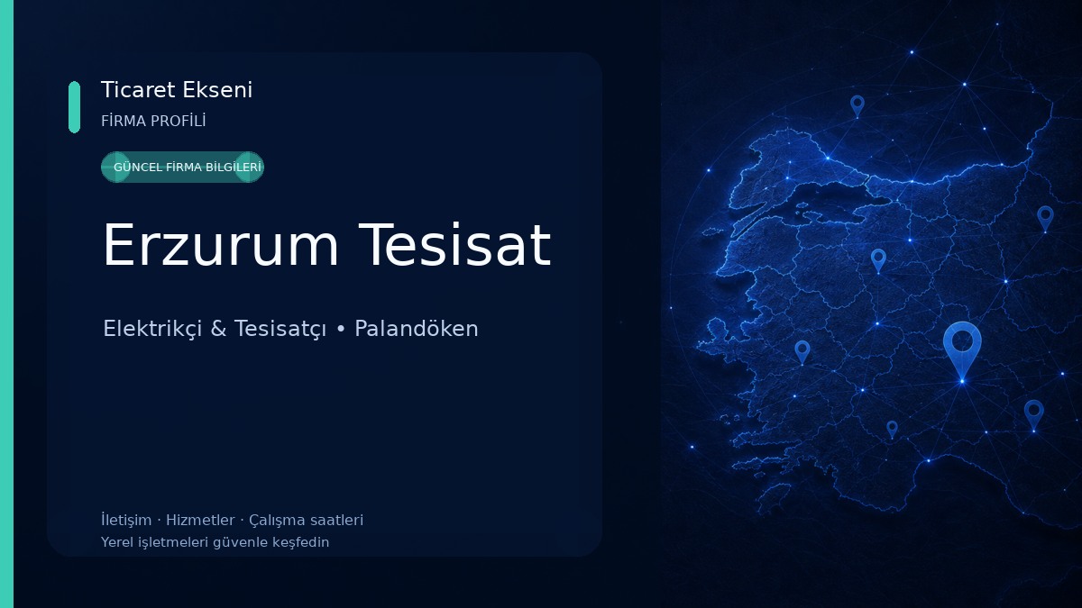 Erzurum Tesisat Elektrikçi & Tesisatçı