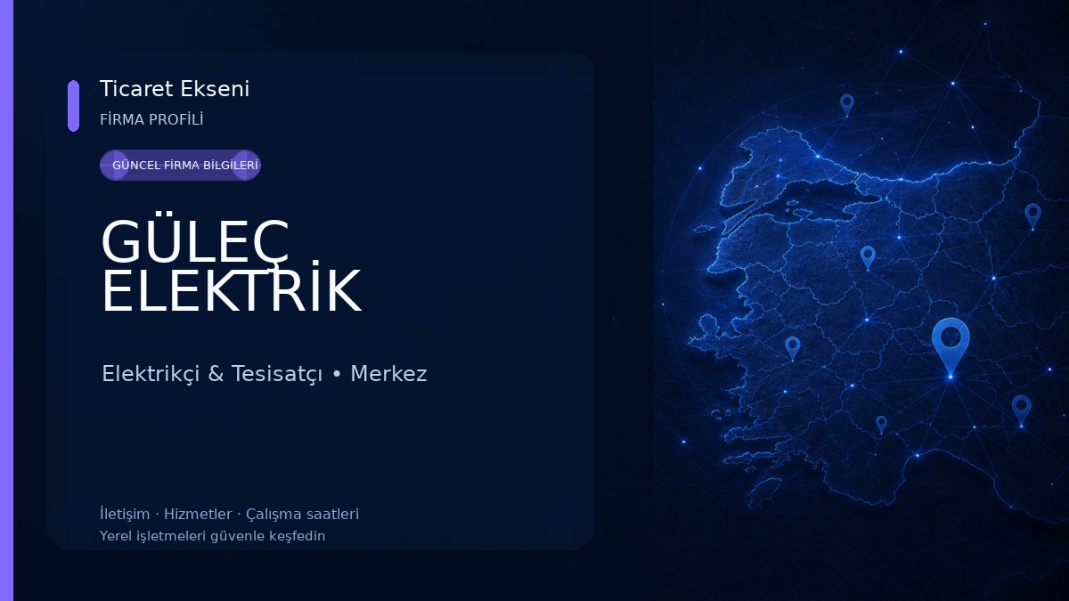 GÜLEÇ ELEKTRİK Elektrikçi & Tesisatçı
