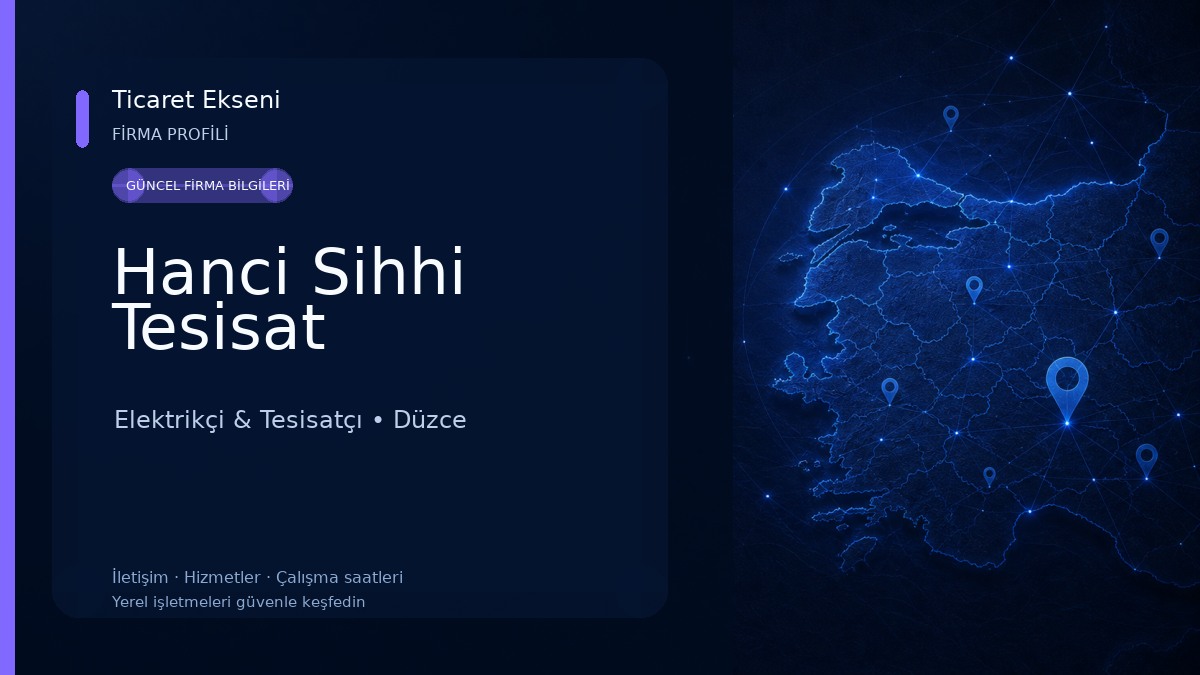 Hanci Sihhi Tesisat Elektrikçi & Tesisatçı