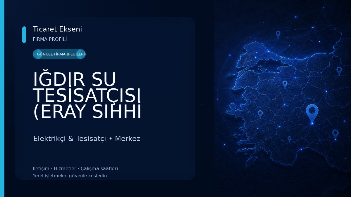 IĞDIR SU TESİSATÇISI (ERAY SIHHİ TESİSAT) Elektrikçi & Tesisatçı