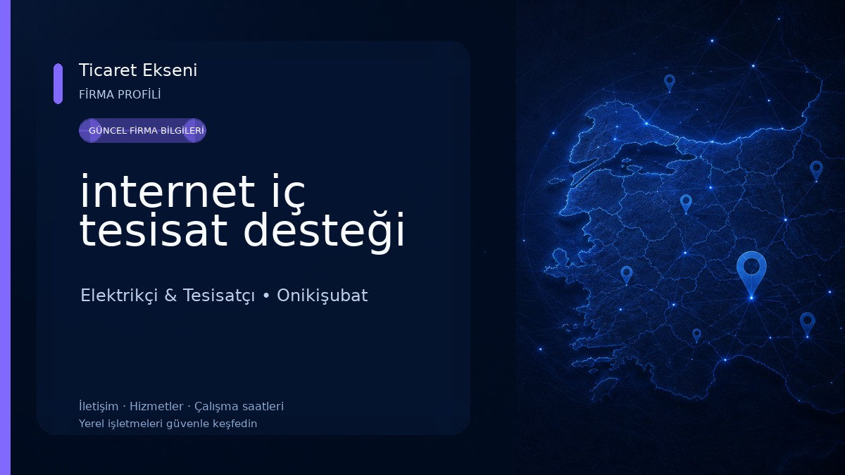 internet iç tesisat desteği