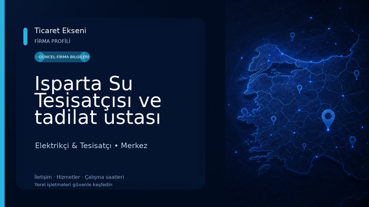 Isparta Su Tesisatçısı ve tadilat ustası Sucu Kerim Elektrikçi & Tesisatçı