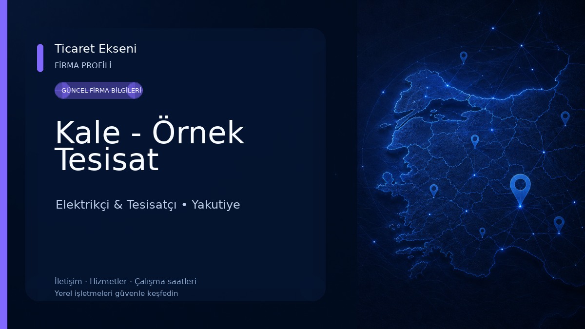 Kale - Örnek Tesisat