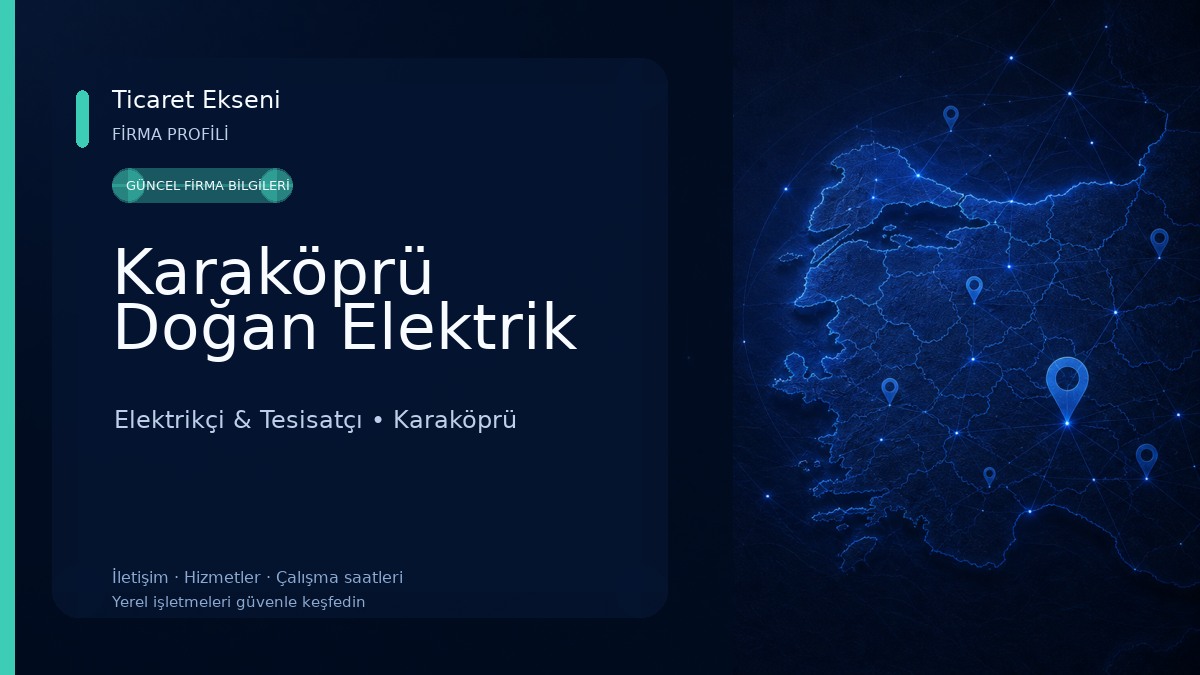 Karaköprü Doğan Elektrik Elektrikçi & Tesisatçı