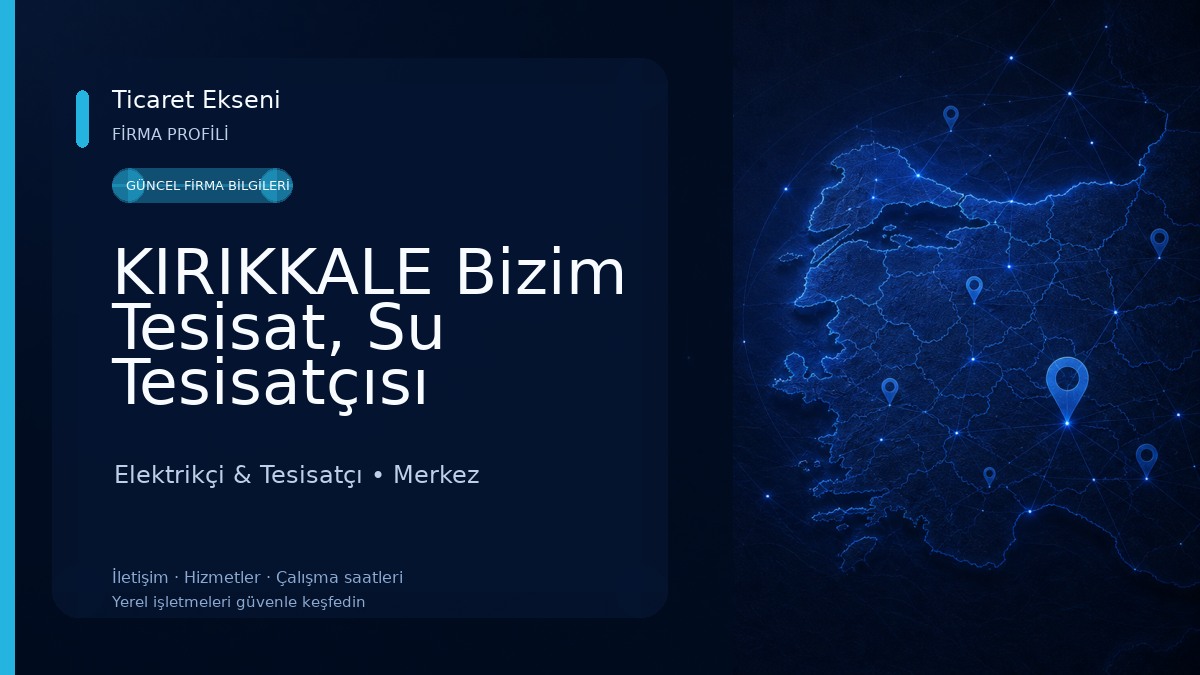 KIRIKKALE Bizim Tesisat, Su Tesisatçısı Elektrikçi & Tesisatçı