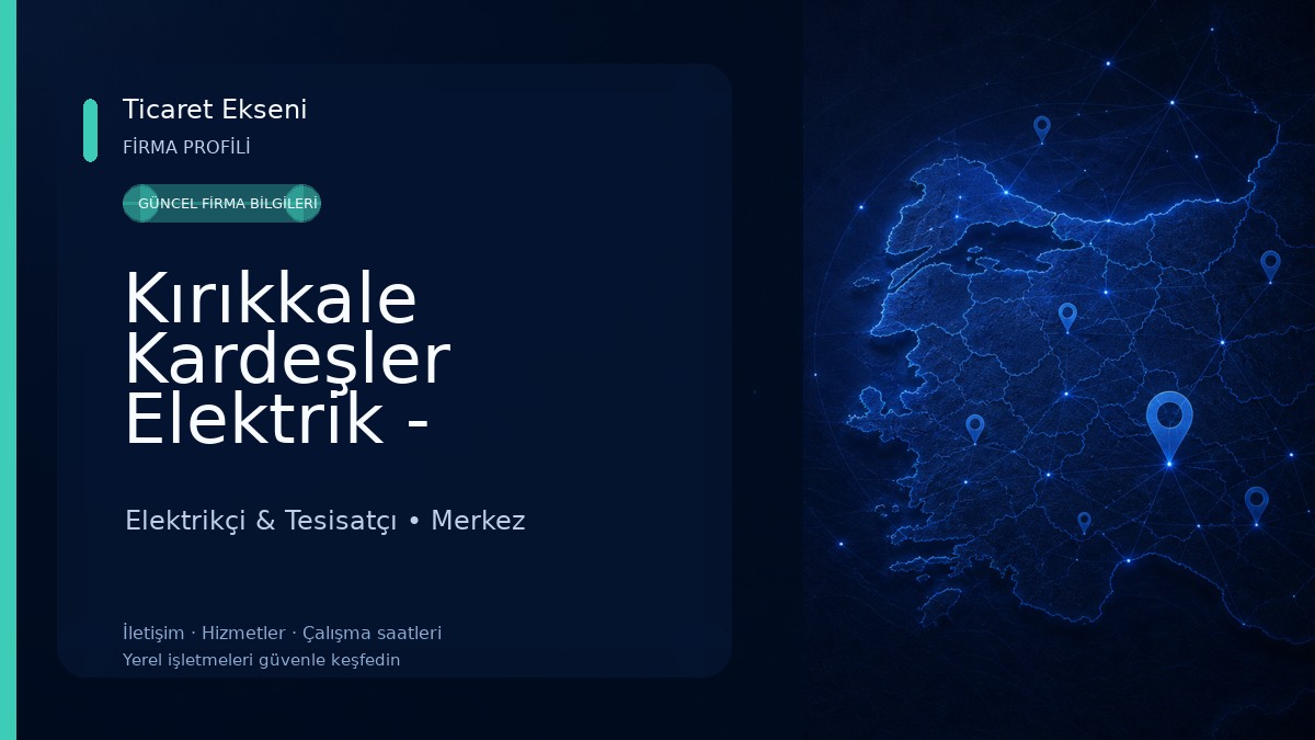 Kırıkkale Kardeşler Elektrik - Kırıkkale Elektrikçi