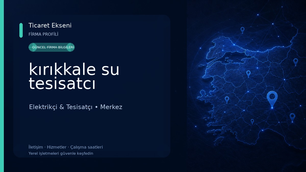 kırıkkale su tesisatcı Elektrikçi & Tesisatçı