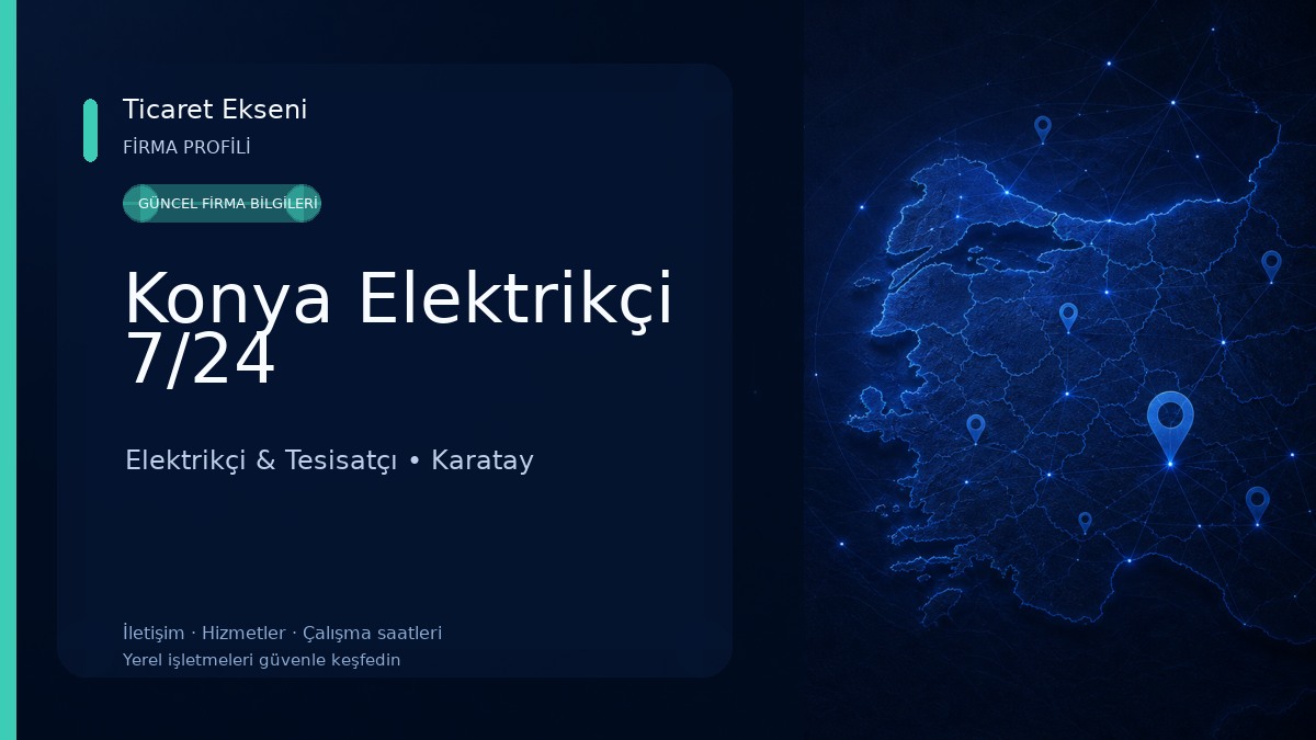 Konya Elektrikçi 7/24 Elektrikçi & Tesisatçı
