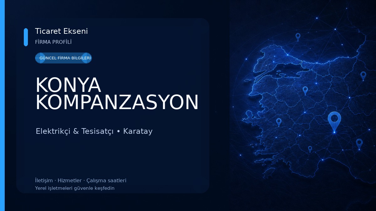 KONYA KOMPANZASYON Elektrikçi & Tesisatçı