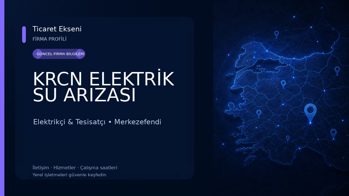 KRCN ELEKTRİK SU ARIZASI Elektrikçi & Tesisatçı