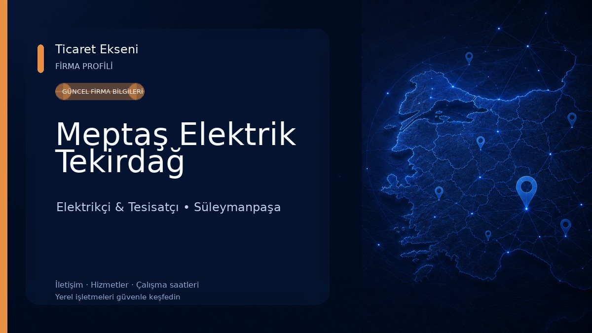 Meptaş Elektrik Tekirdağ Elektrikçi & Tesisatçı
